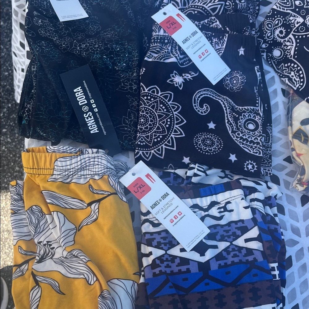 Agnes & Dora Kids Shorts - Black, Blue, Yellow Patterns